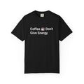 T-Shirt — Mini Coffee Cup & Relieved Face Emoji Graphic Tee